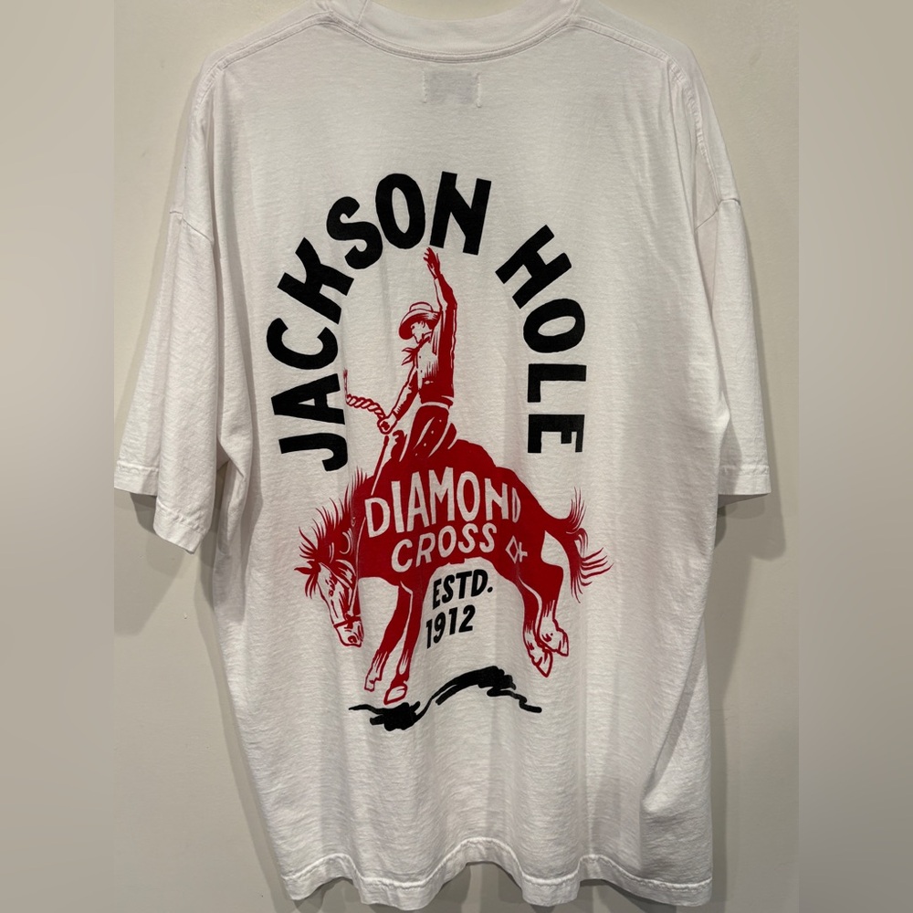Men’s Diamond Cross Ranch, Jackson Hole, WY, heavy cotton premium tee, XL, NWOT - Picture 2 of 5